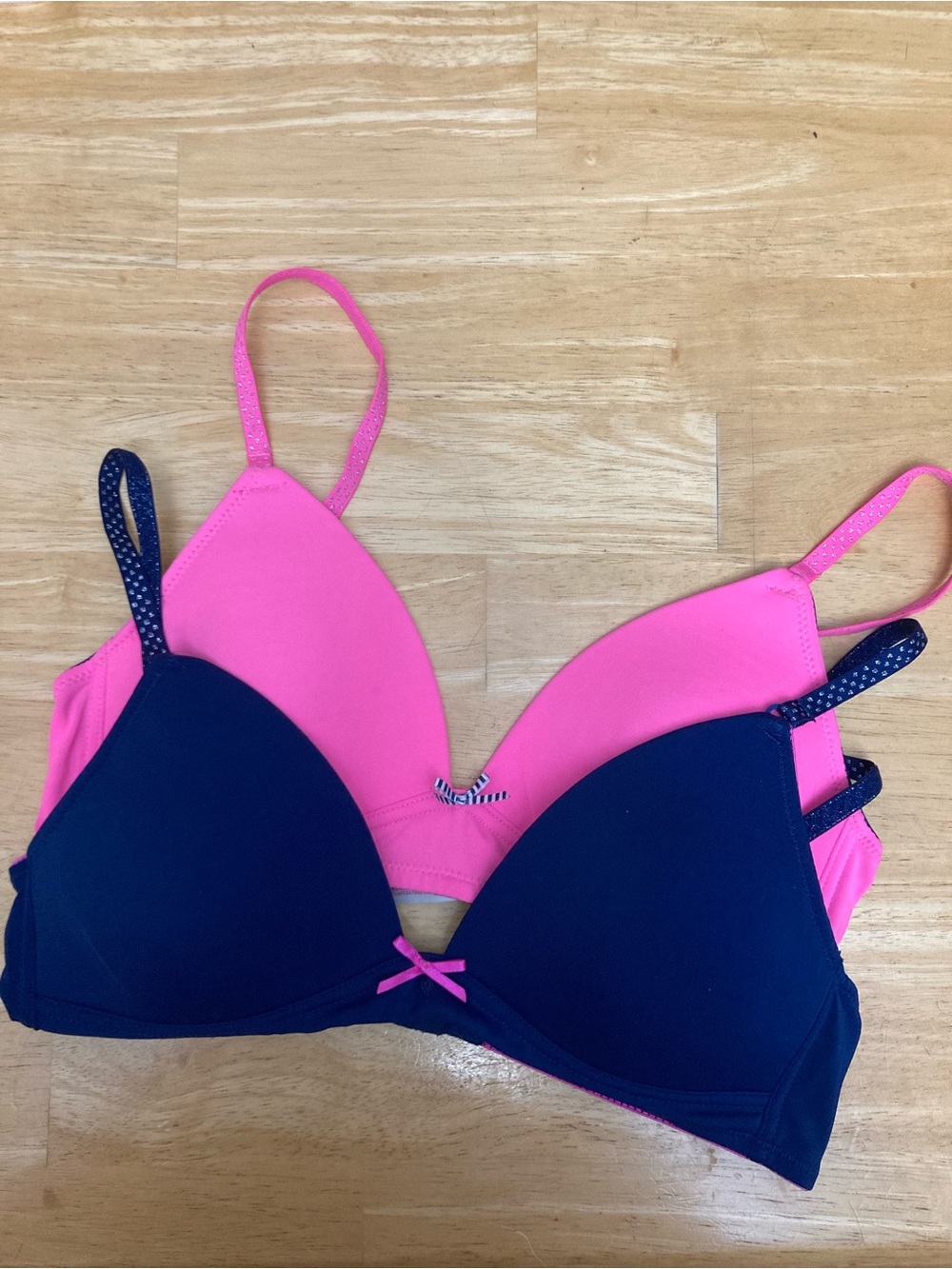 Circo Pink and Navy Two-Tone Women’s Bikini Top